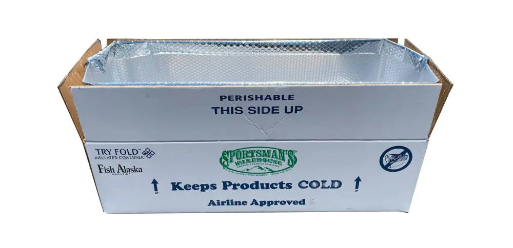 Insulated Shippers 40 Lb Styrofoam Fish Box 